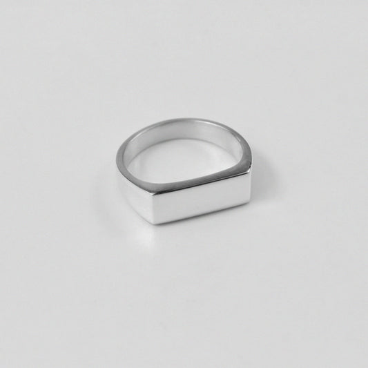 925 sterling silver band ring featuring a sleek, linear design, named 'Linear Elegance Band Ring.