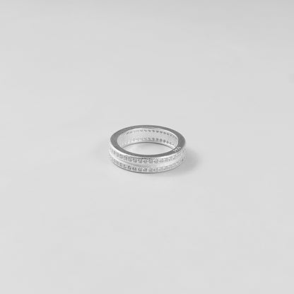 Minimalistic and elegant 925 sterling silver band ring named 'Lucent.' Its design reflects timeless simplicity and understated sophistication, perfect for everyday wear or special occasions.