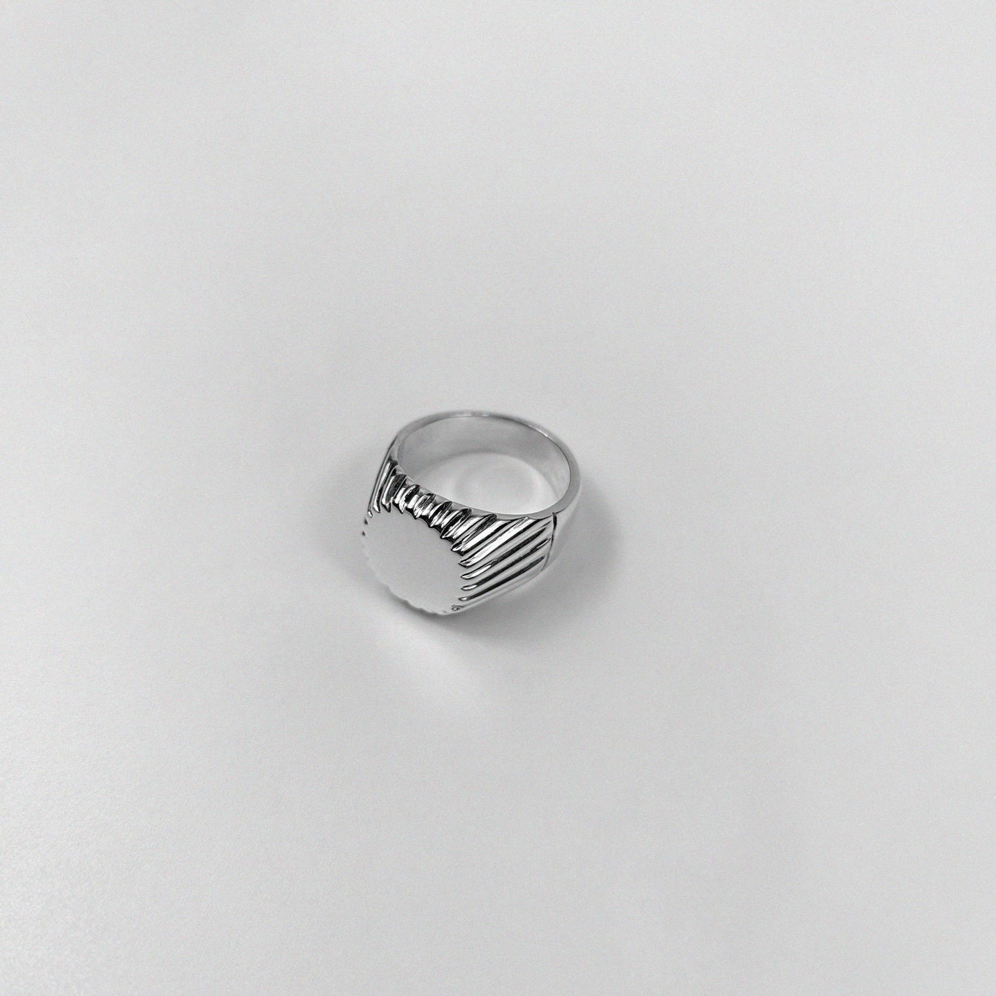 "925 sterling silver signet ring featuring a bold, minimalist design, inspired by Norwegian style, named 'Norwegian Signet Ring.'"