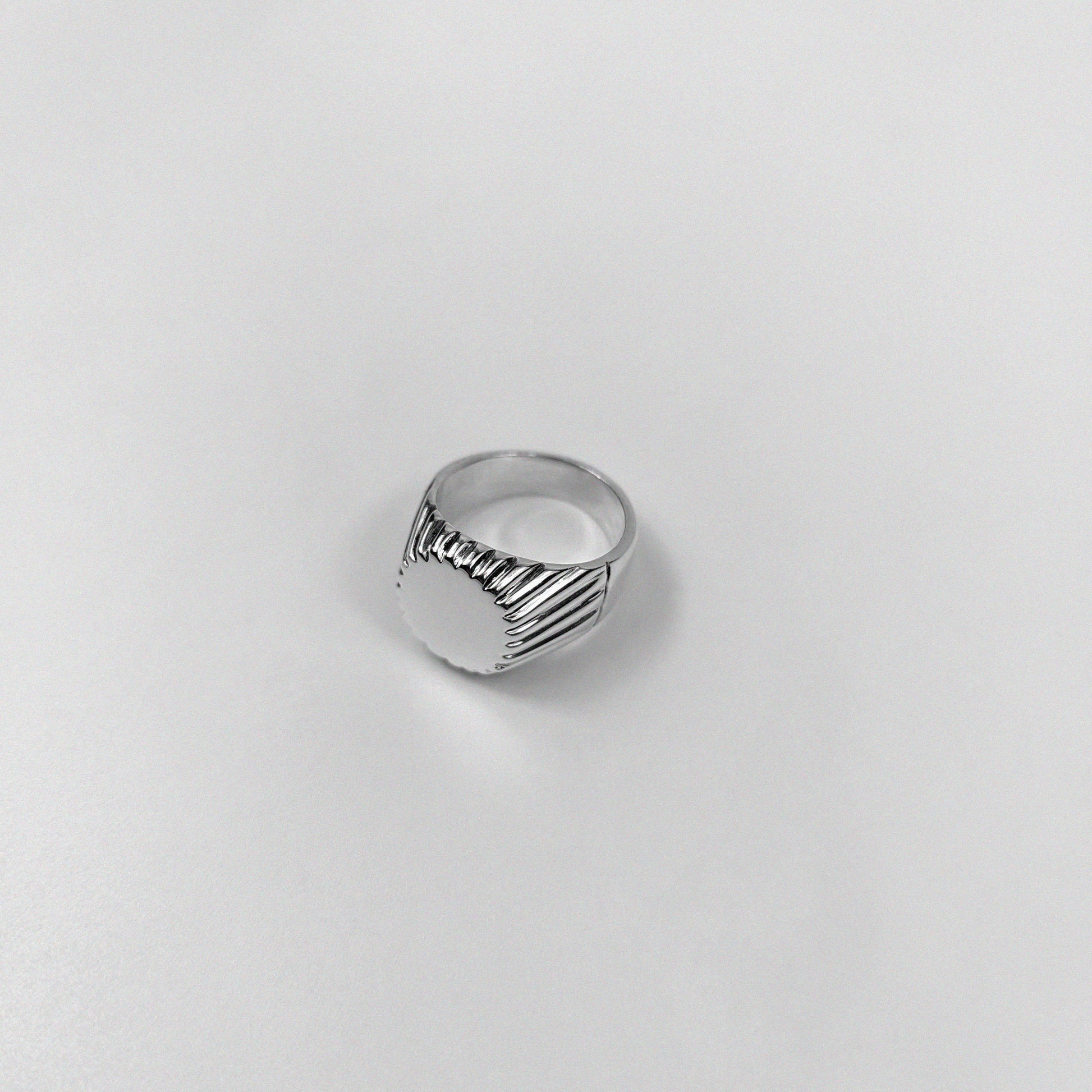 "925 sterling silver signet ring featuring a bold, minimalist design, inspired by Norwegian style, named 'Norwegian Signet Ring.'"