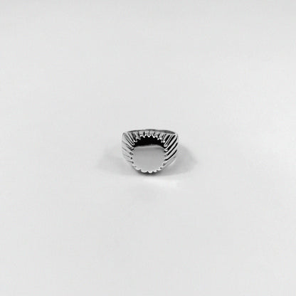 "925 sterling silver signet ring featuring a bold, minimalist design, inspired by Norwegian style, named 'Norwegian Signet Ring.'"