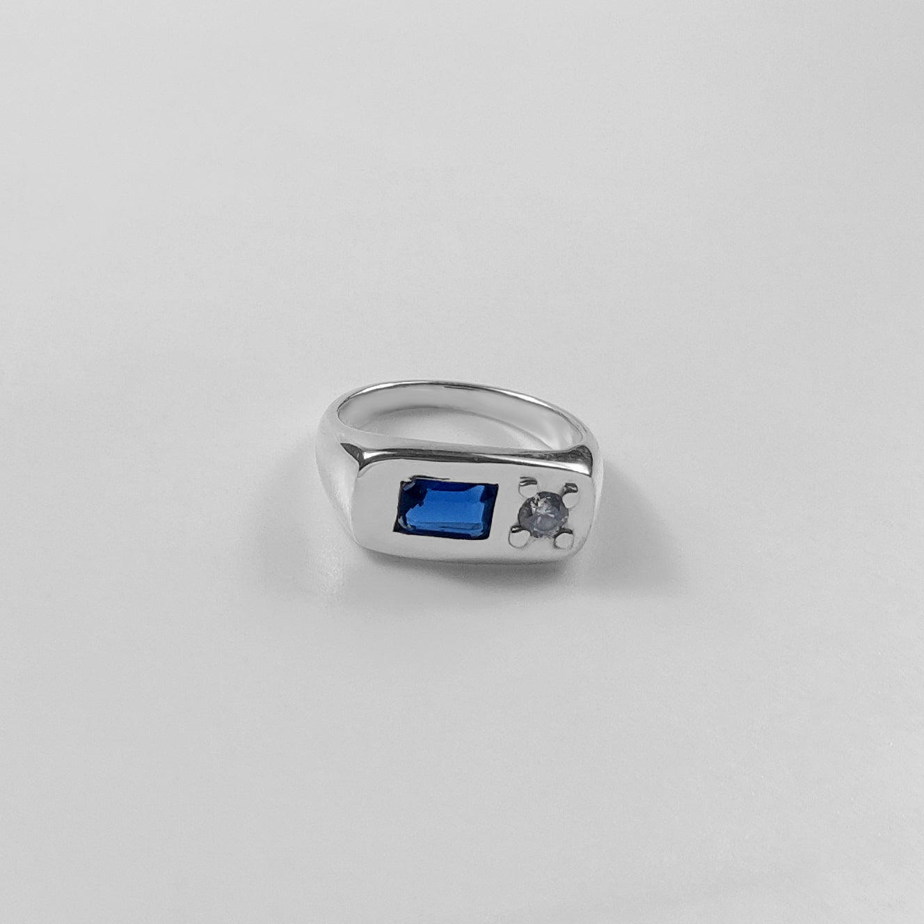 Sapphire & Crystal Fusion Ring