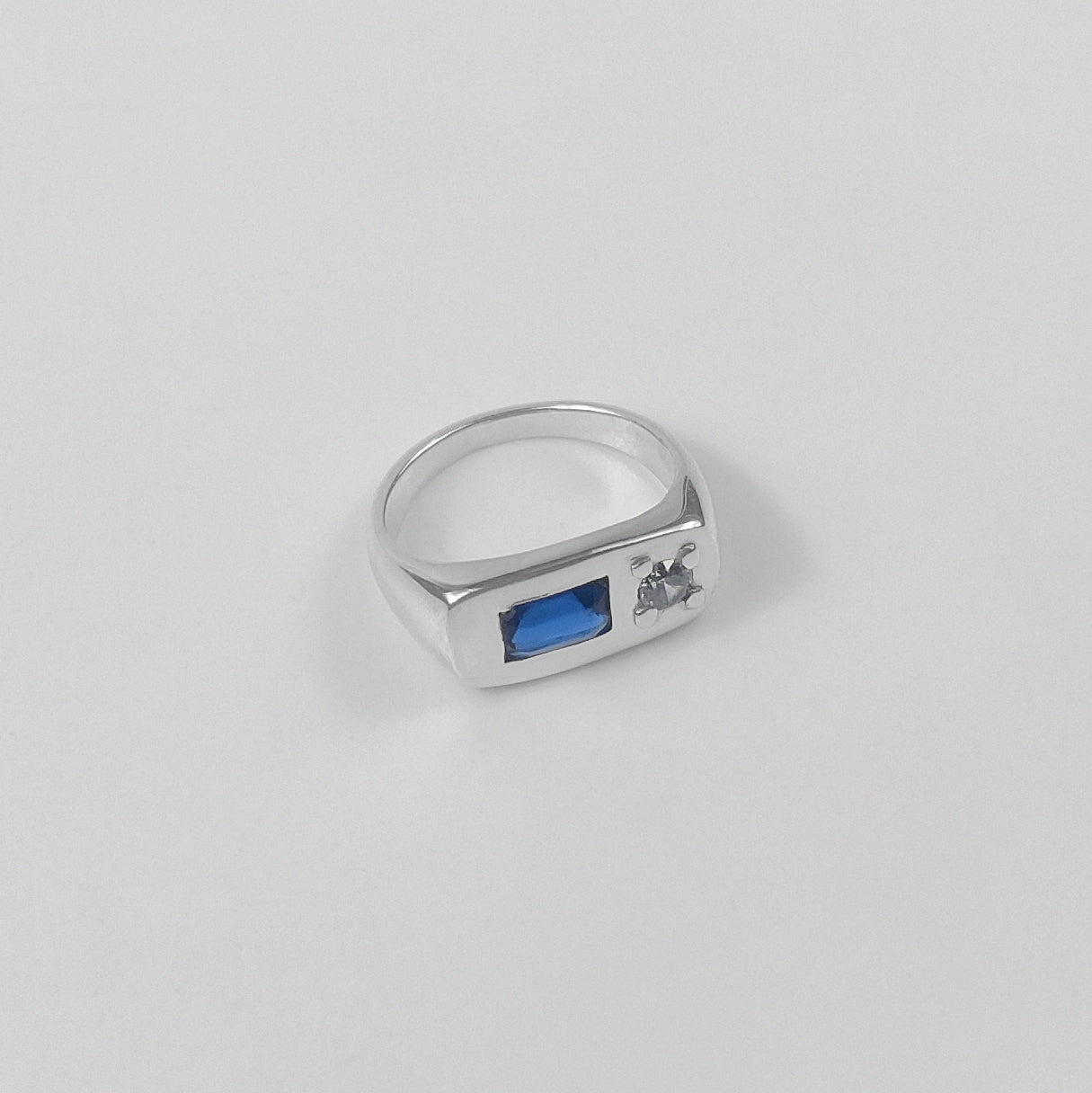 Sapphire & Crystal Fusion Ring