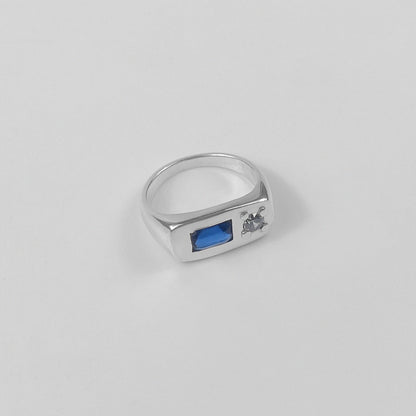 Sapphire & Crystal Fusion Ring