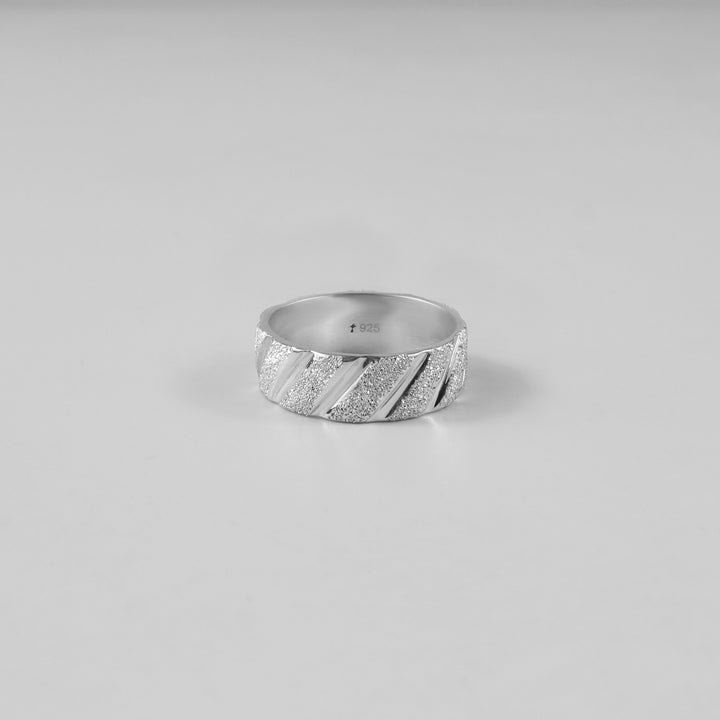 Silver Stride Groove Ring