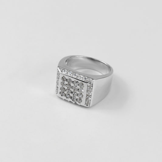 925 sterling silver ring featuring a cascading design with star-inspired accents, named 'Stellar Cascade Ring.