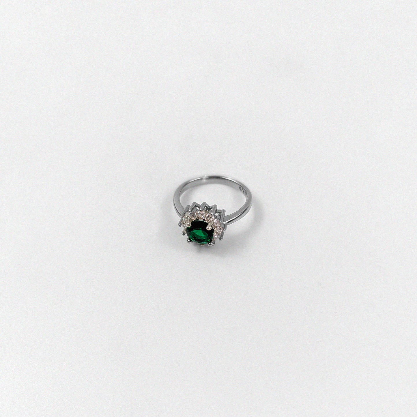 925 sterling silver ring featuring a refined design with nature-inspired accents, named 'Verdant Elegance Ring