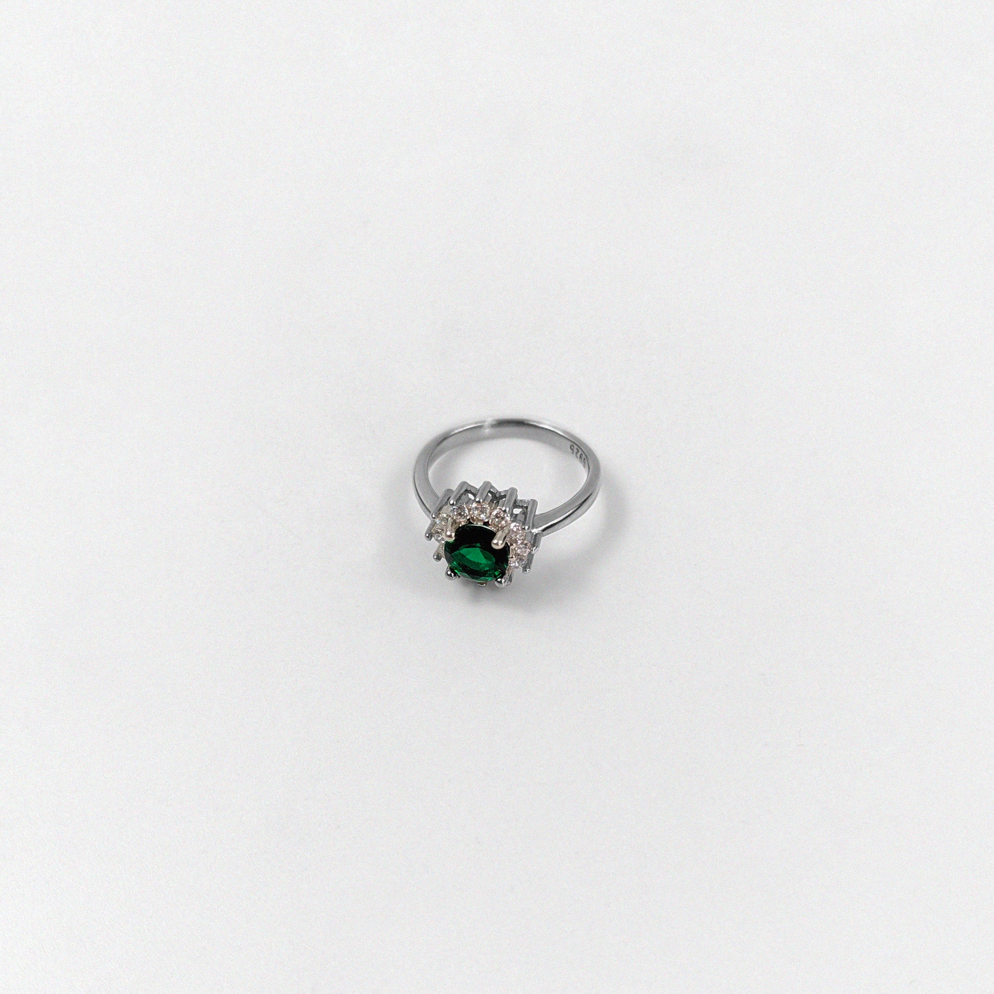 925 sterling silver ring featuring a refined design with nature-inspired accents, named 'Verdant Elegance Ring