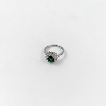 925 sterling silver ring featuring a refined design with nature-inspired accents, named 'Verdant Elegance Ring