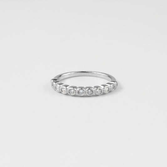 "925 sterling silver ring with a polished circular design, exuding elegance, named 'Radiant Circle Ring.'"