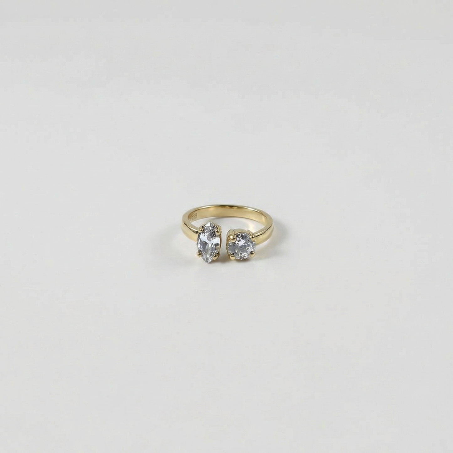 Brass Pear & Oval Symphony Ring