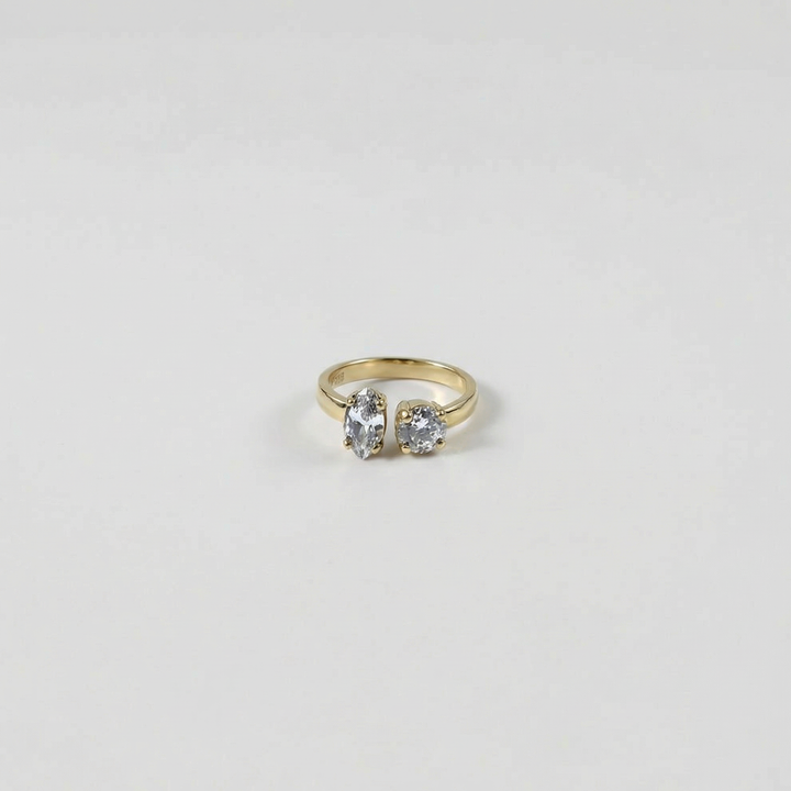 Brass Pear & Oval Symphony Ring
