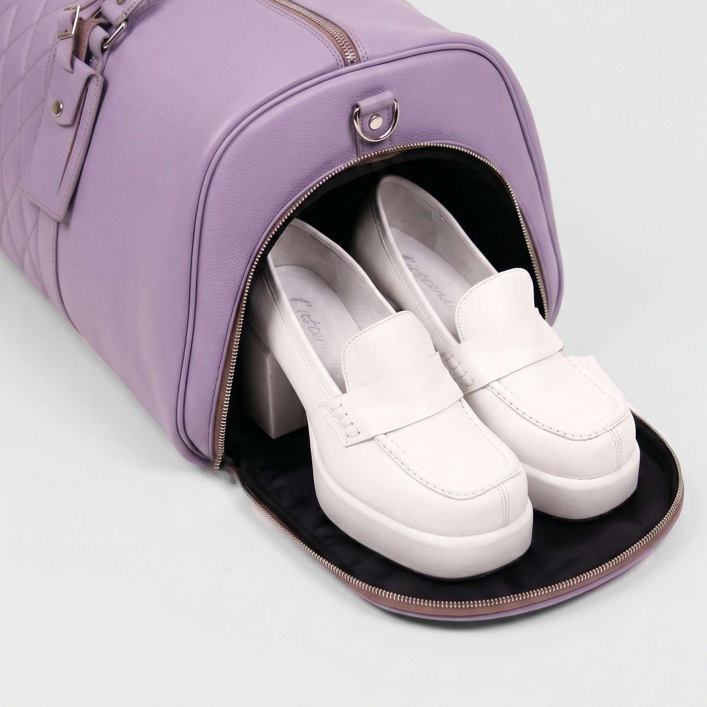 Lavender Lattice Duffle Bag