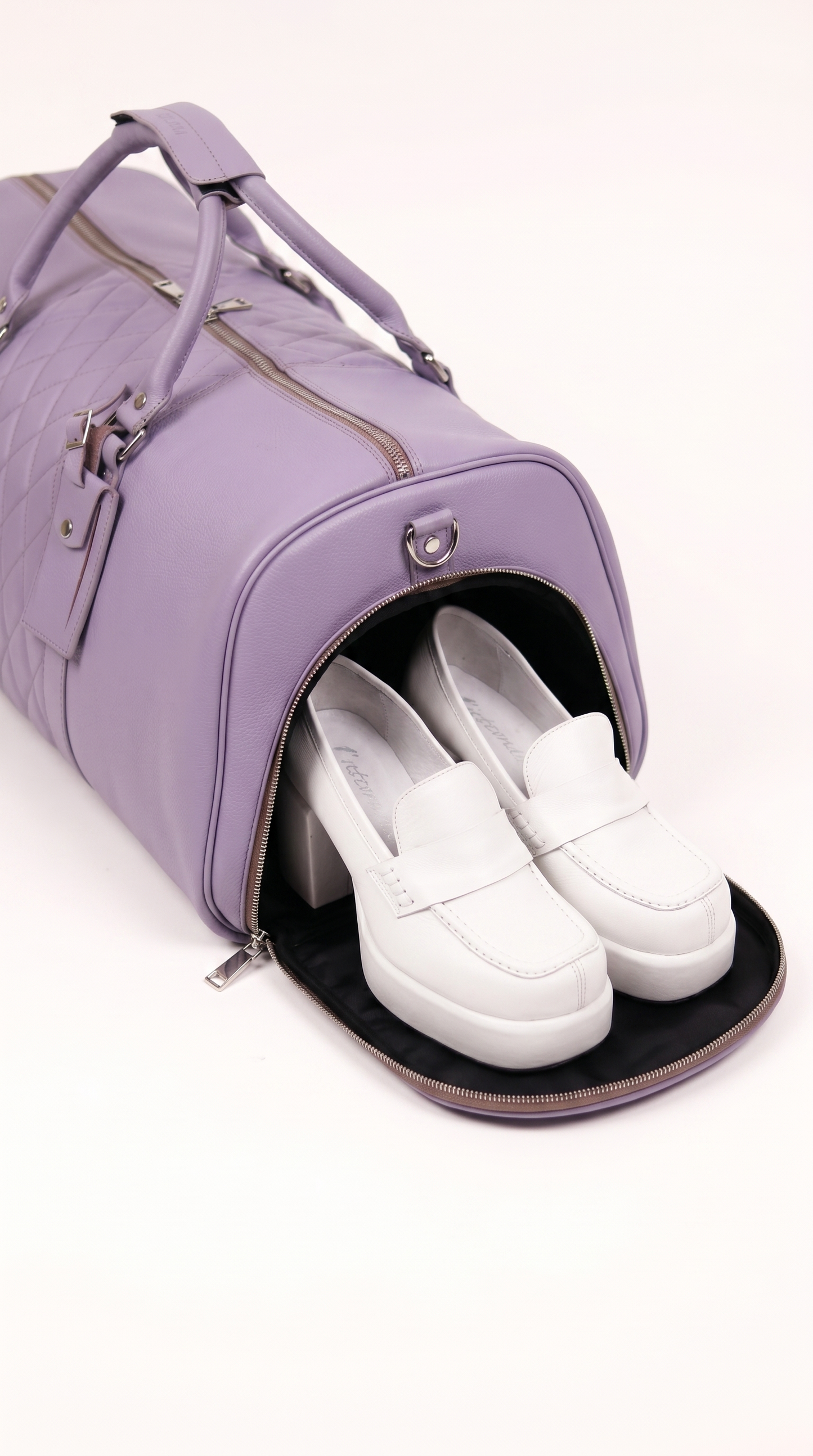 Lavender Lattice Duffle Bag