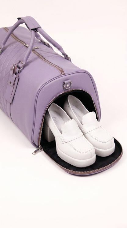 Lavender Lattice Duffle Bag