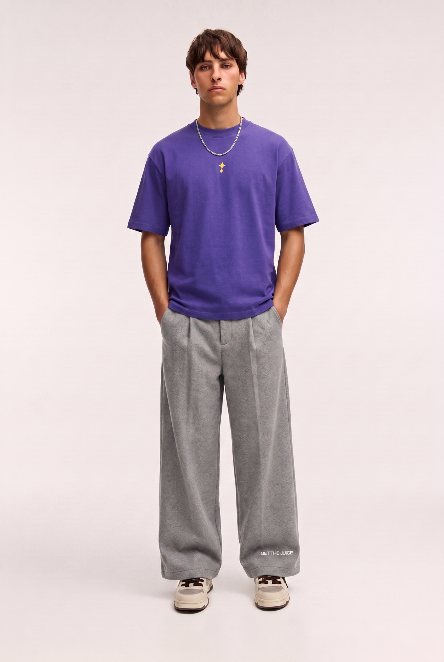 Sun & Moon Graphic Purple Oversized