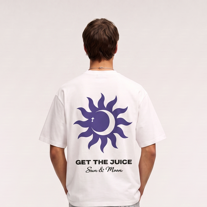 Sun & Moon Graphic White Oversized