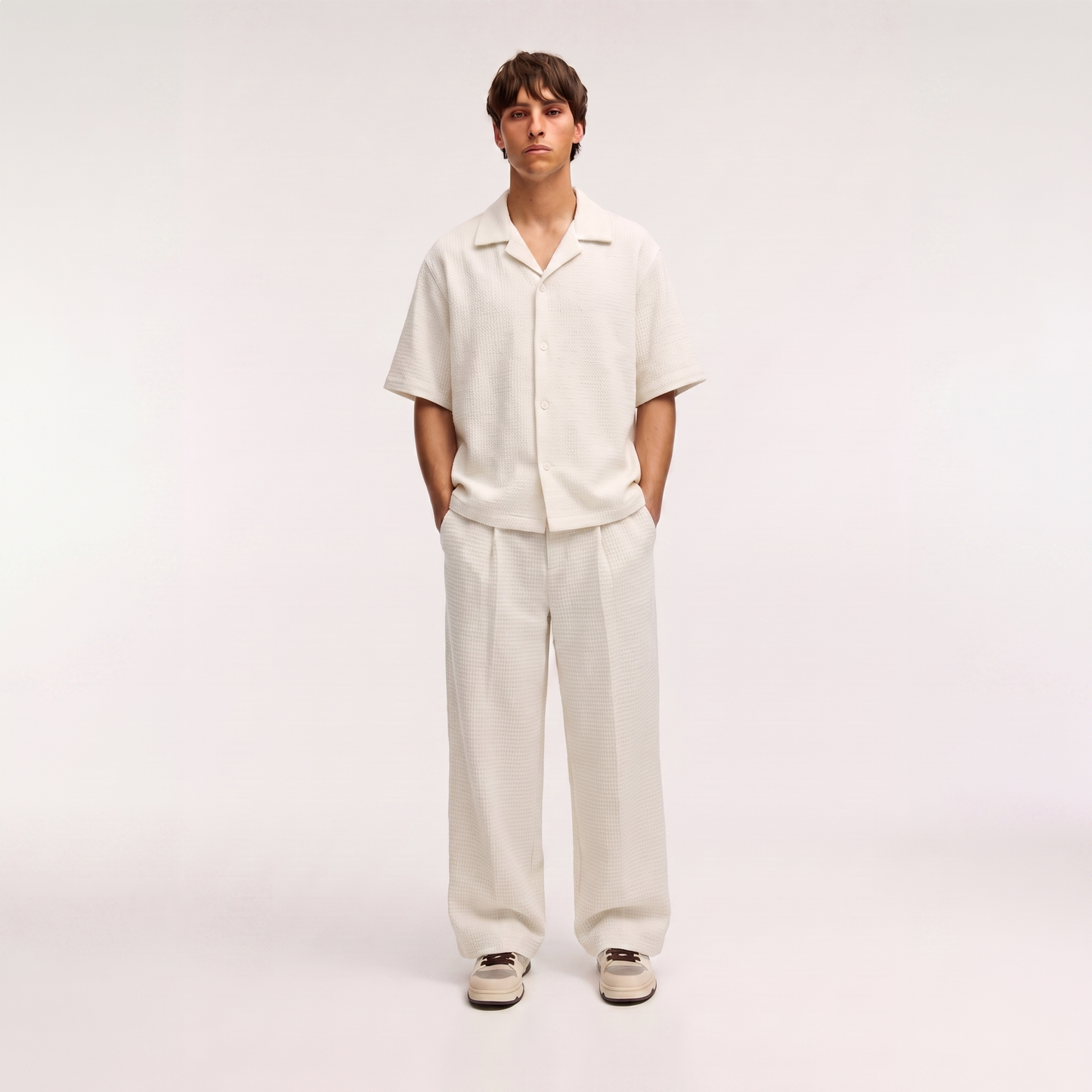 Off-White Textured Resort Shirt