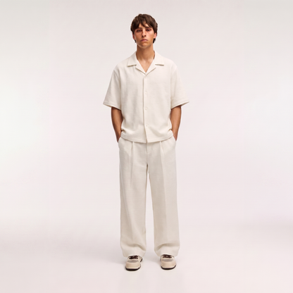 Off-White Textured Resort Shirt