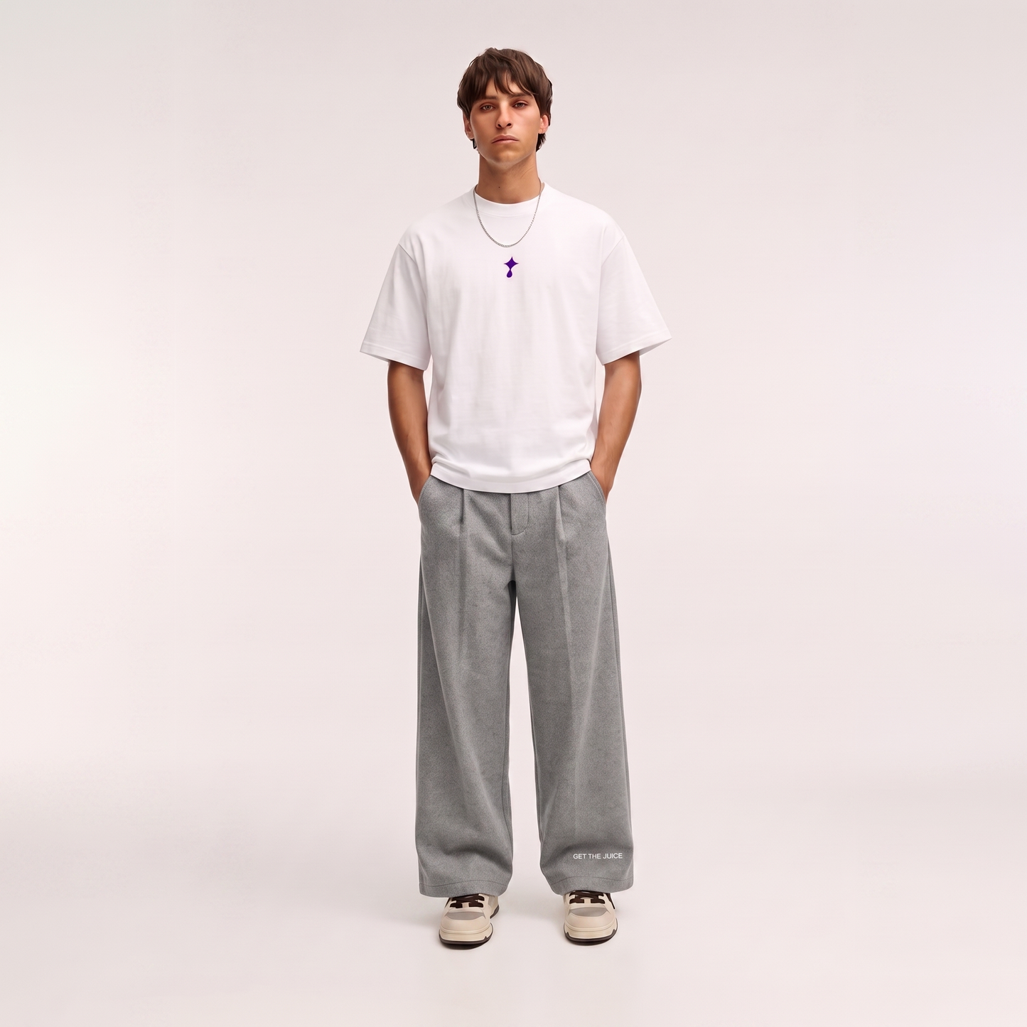 Sun & Moon Graphic White Oversized