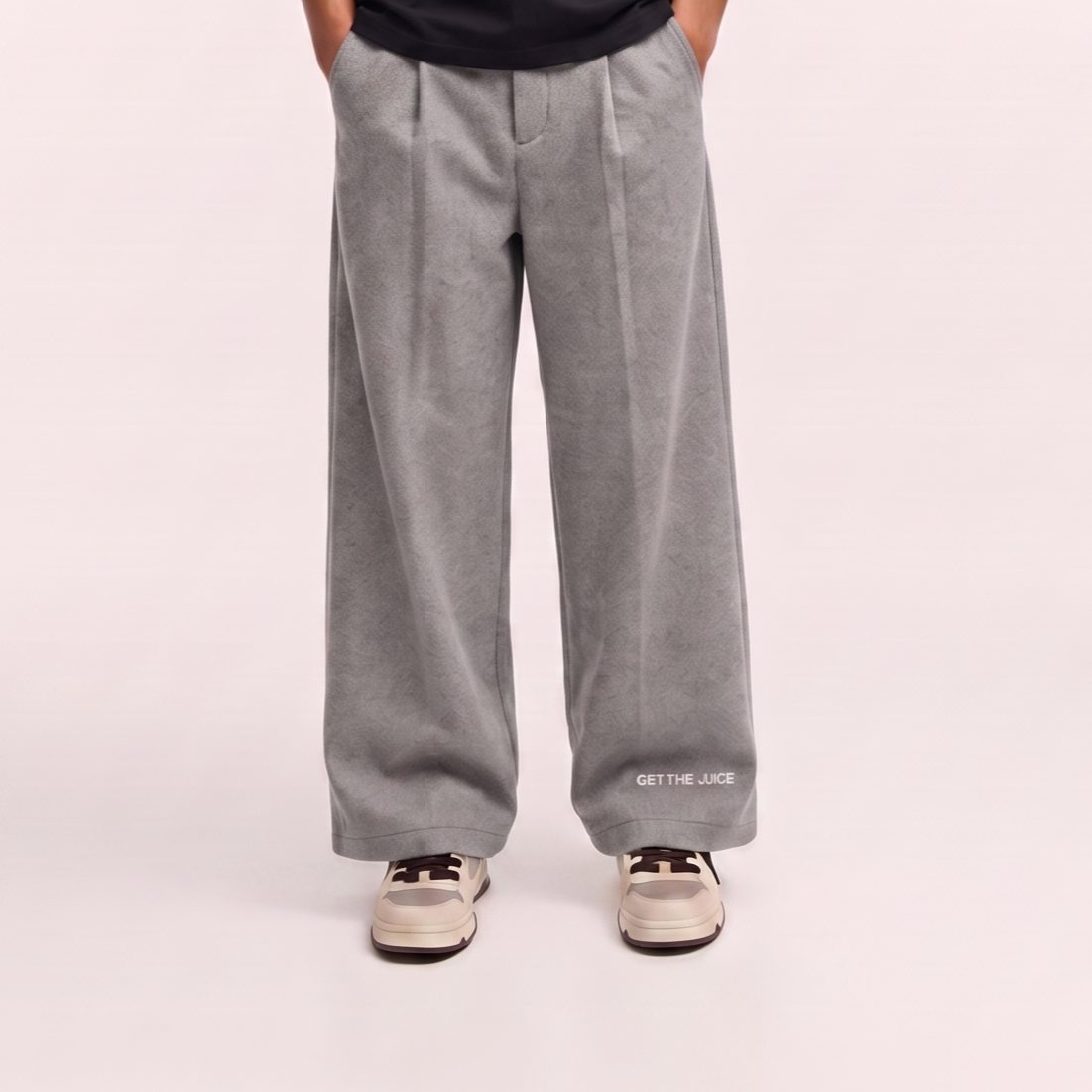 Gray Pleated Sweats pants