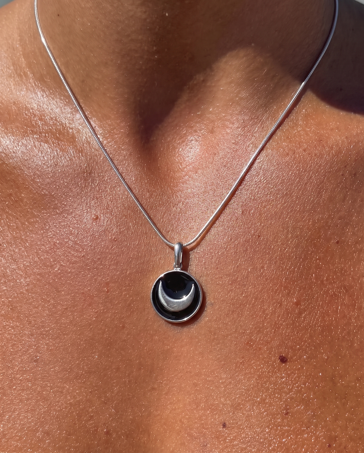 Midnight Crescent Pendant