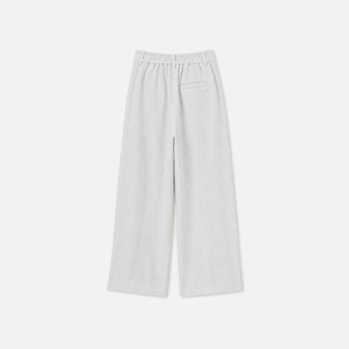 Off-White Textured Wide-Leg Pants